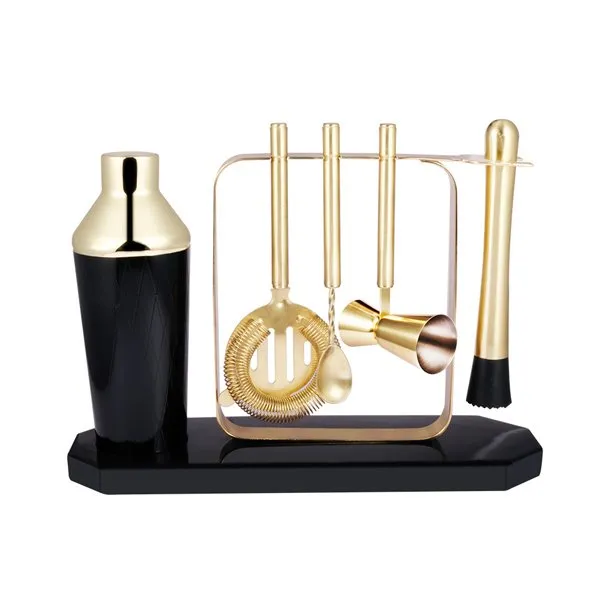 Kit de còctel negre i daurat