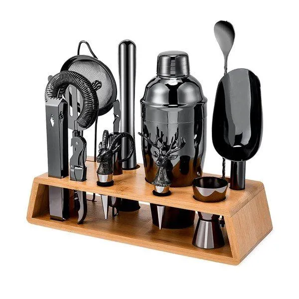 Conjunt d'eines de barra negra amb suport