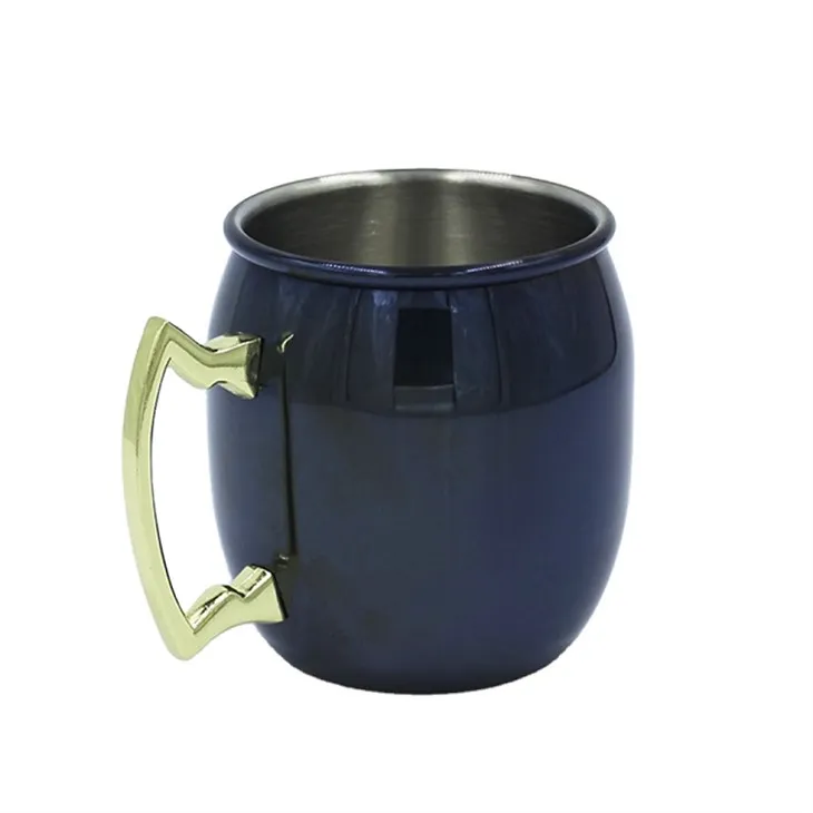 Tassa de mula de coure Moscou amb mànec de llautó