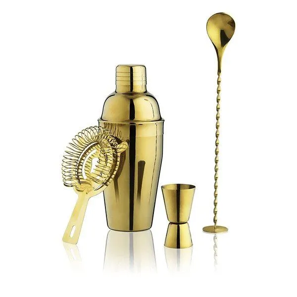 Set de coctelera d'or