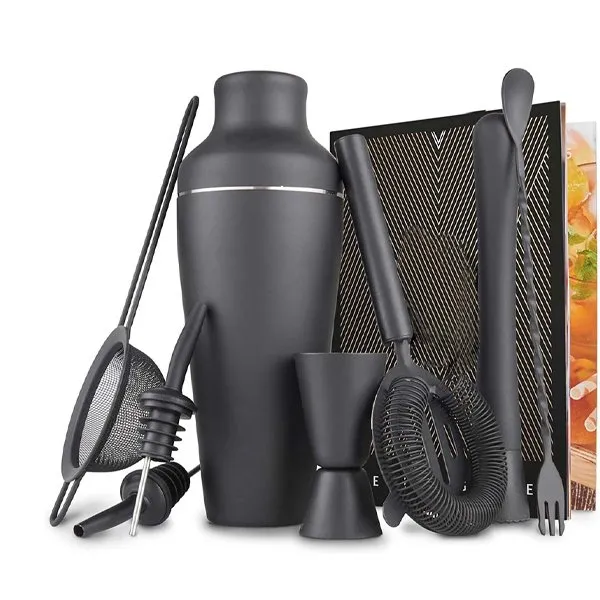 Set de barman negre mat